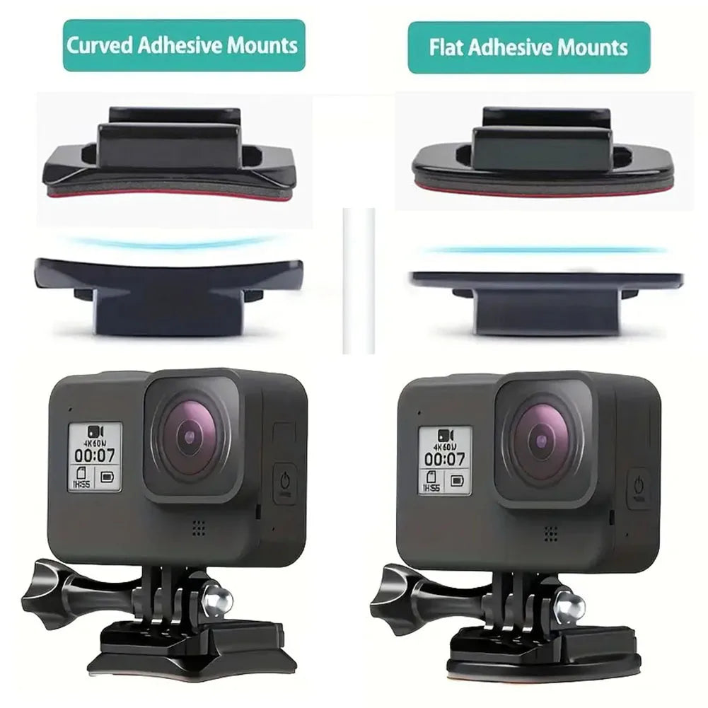 Accessories Kit for Action Camera Quick Release Tripod Adapter Mount Base for Gopro Insta360 AKASO SJCAM DJI Action Accessory