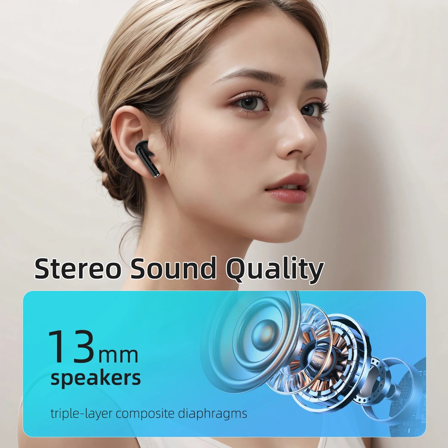 Newly Bluetooth Wireless Air buds Mini Earphones In ear Gaming Headphones Touch Control  Earbuds