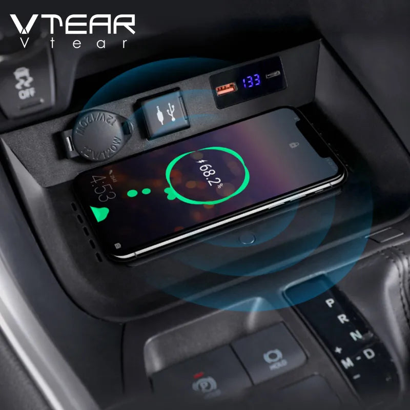 Accessories For Toyota Rav4 xa50 2020-2025 Car Wireless Charger 15W Fast Charging Phone Holder Pad Car Modification Product