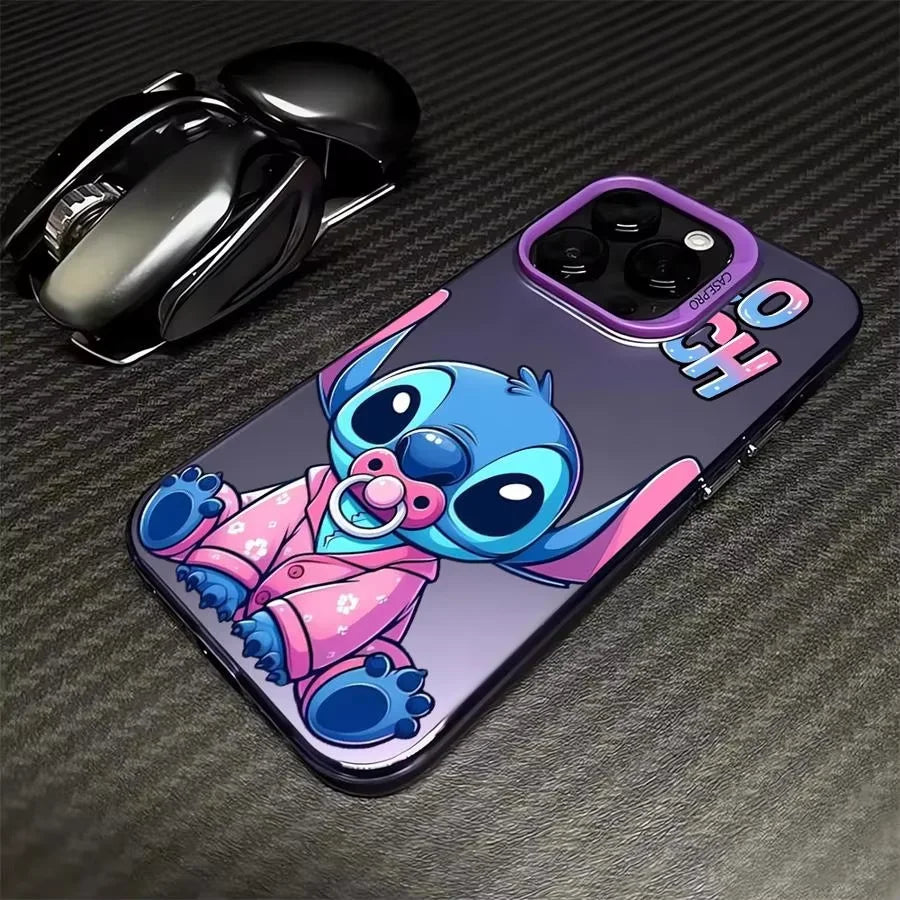 Stitch Naughty Lovely Phone Case For iPhone 16 15 14 13 12 11 Pro Max 7 8 Plus XR XS Max Mini Y2K Anti Fall Kawaii Cover Cartoon