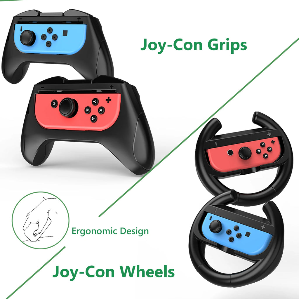 Switch Accessories Bundle 27 in 1 Accessories Kit with Carrying Case Screen Protector Charging Dock Men Women Christmas Gifts