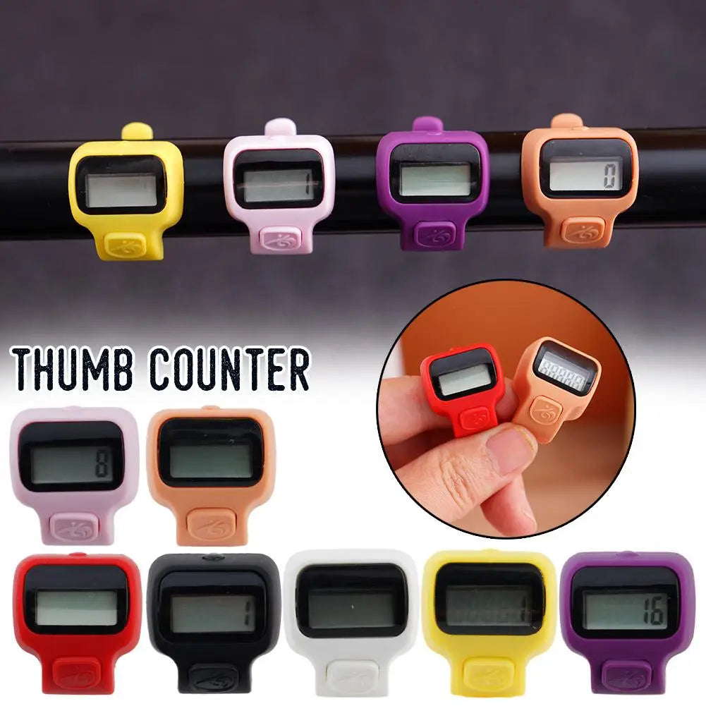 Fitness Electronic Finger Counter, Mini Digital Display Hand Tally Counter, Thumb-Operated Manual Count Tool, Accurate No