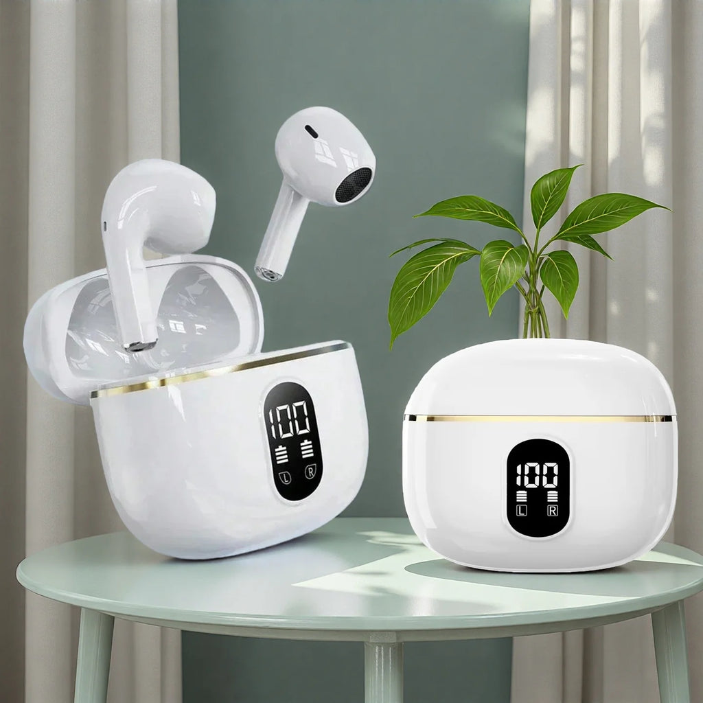 Bluetooth 5.3 TWS Wireless Headphones with LED Display Stereo Headset Touch Control Earbuds Noise Reduction for smartphones