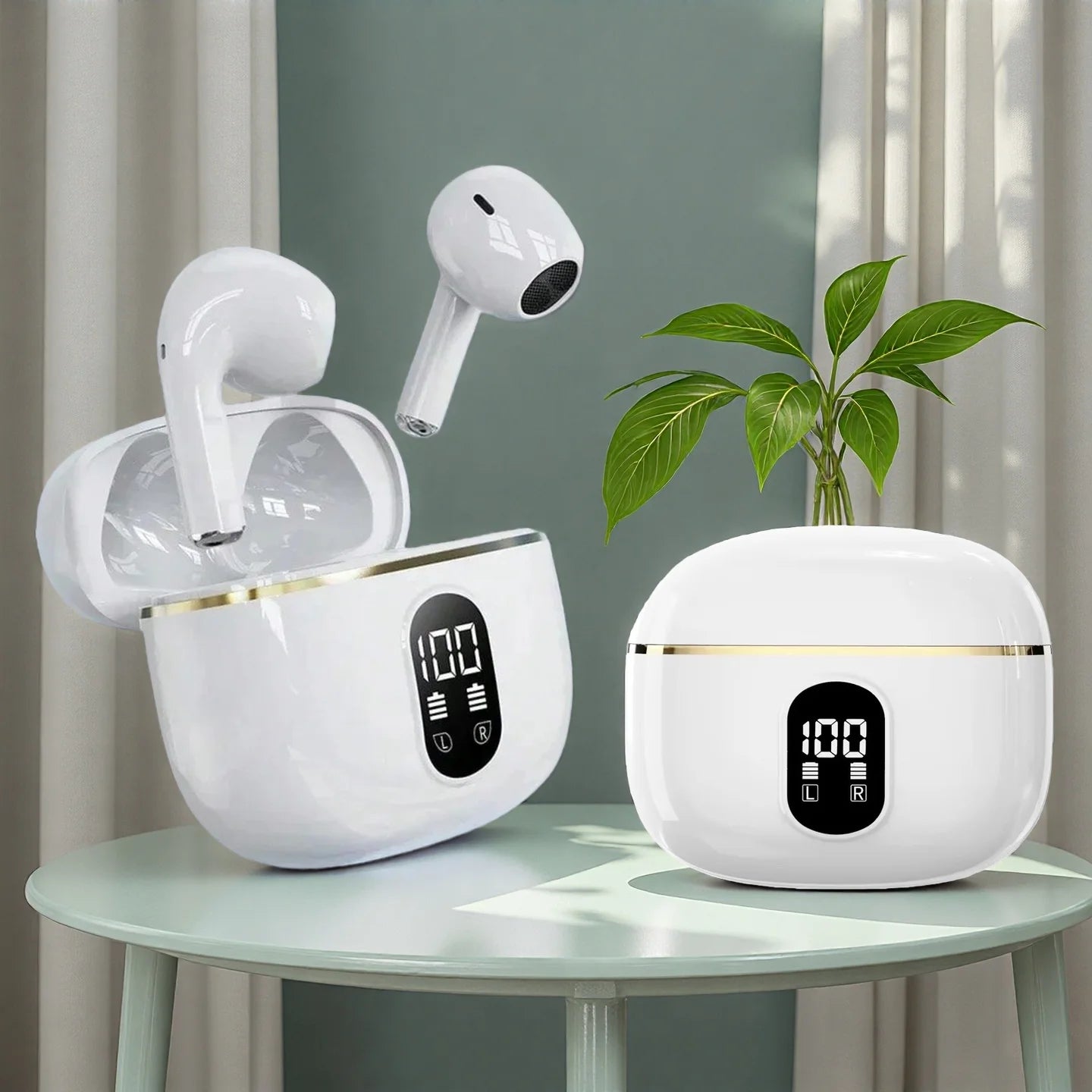 Bluetooth 5.3 TWS Wireless Headphones with LED Display Stereo Headset Touch Control Earbuds Noise Reduction for smartphones