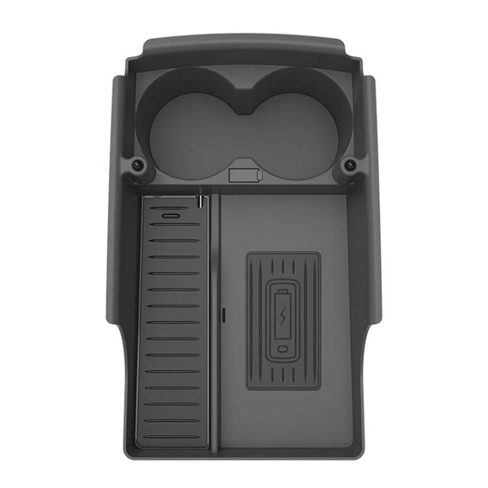 Mobile Phone Wireless Charger For Tesla Model S X Accessories Kit Center Console Storage Box Cup Holder Charging Pad for iPhone