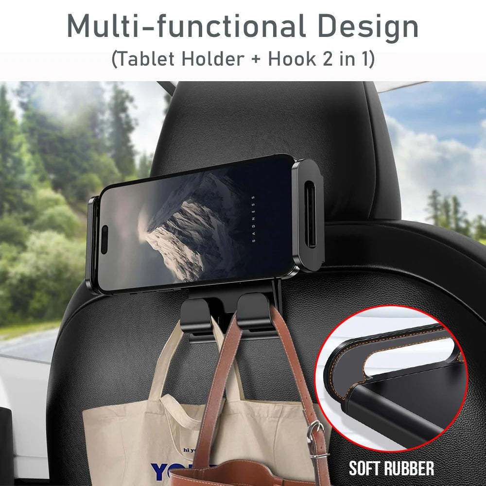 Upgrade Tablet Holder For Tesla Model 3 Y Juniper 2025 2024 2023 Headrest Phone Mount Back Seat Stand Hook Accessories for iPad