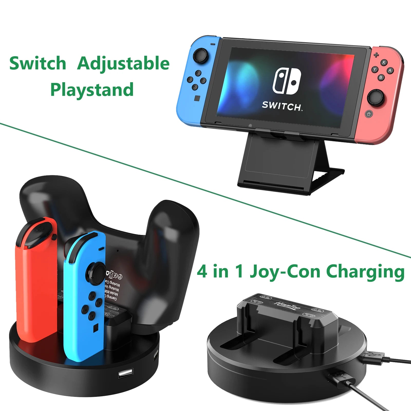 Switch Accessories Bundle 27 in 1 Accessories Kit with Carrying Case Screen Protector Charging Dock Men Women Christmas Gifts