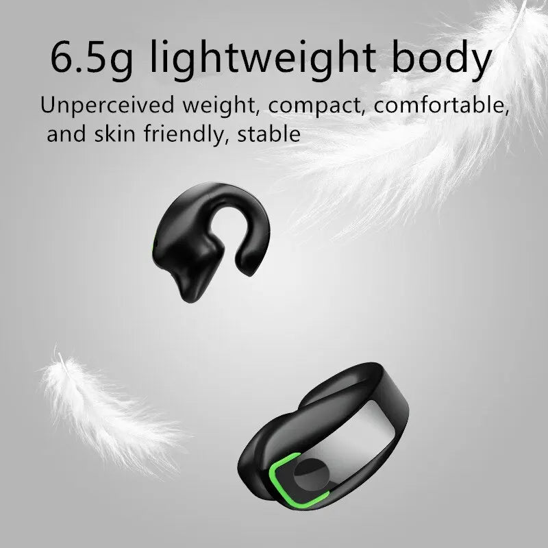 TWS Bluetooth-compatible 5.3 Wireless Headphone Bone Conduction Headset Single Ear Clip Earphones Sport Earbuds Stere For iPhone