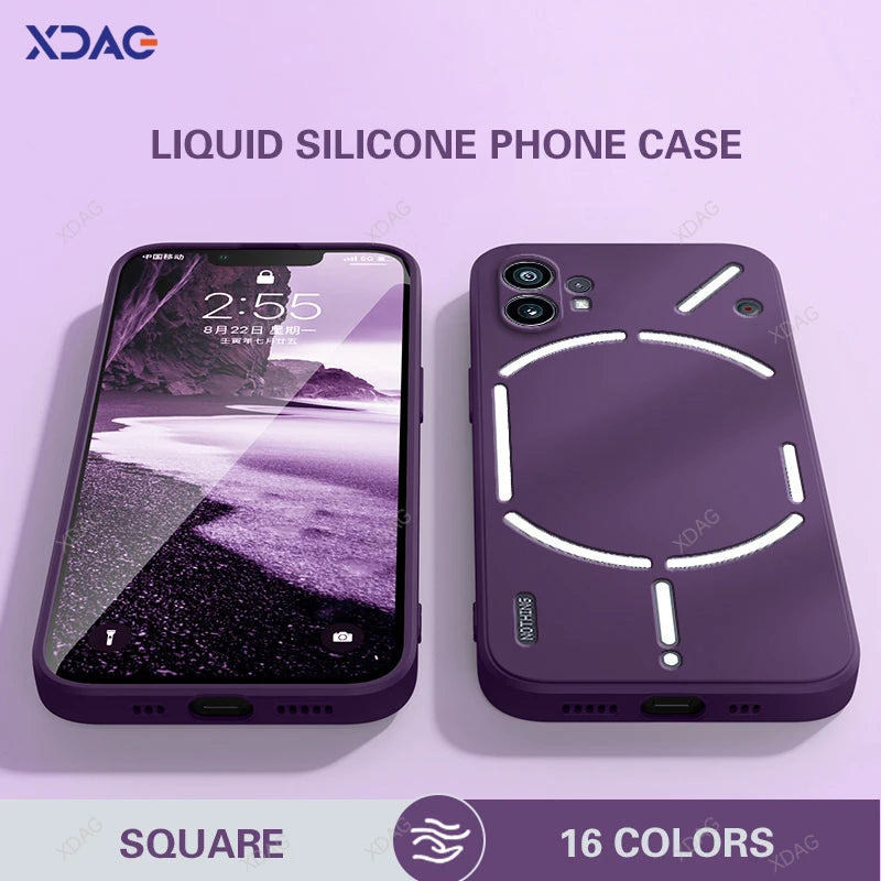 Phone Case for Nothing Phone (1) 1 One 5G A063 Fashion Simple High Qualtiy Original Liquid Silicone Camera Protection Back Cover