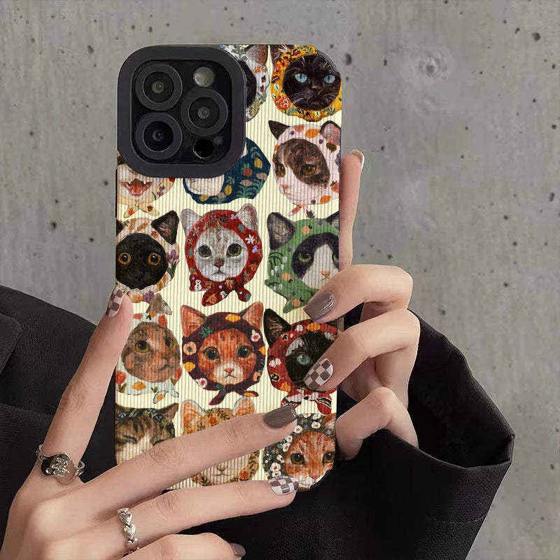 Funny Cat Phone Cases for IPhone 11 Case IPhone 13 Cover 14 Pro Max 15 16 17 Pro Max IPhone Case for IPhone 15 IPhone 17