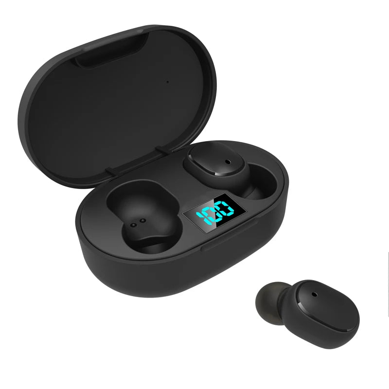 E6S Mini Wireless Earbuds With LED Digital Display, Bluetooth 5.1, Portable Charging Case, Noise Reduction, In-Ear Design 150mAh