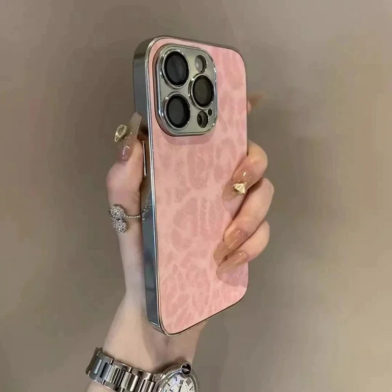 Luxury Leopard Print Phone Case For iPhone 11 12 13 14 15 16 17 Pro Max Plus Air Shockproof Bumber Cases Cover