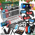 Switch Accessories Bundle 27 in 1 Accessories Kit with Carrying Case Screen Protector Charging Dock Men Women Christmas Gifts