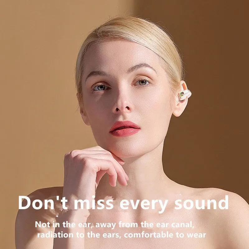 TWS Bluetooth-compatible 5.3 Wireless Headphone Bone Conduction Headset Single Ear Clip Earphones Sport Earbuds Stere For iPhone