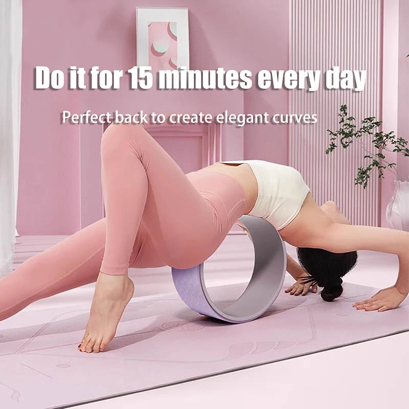 Yoga Wheel Pilates Accessories Home Gym Tool Exercise Equipment Fitness Bodybuilding Circle Muscle Massage Back Training Roller