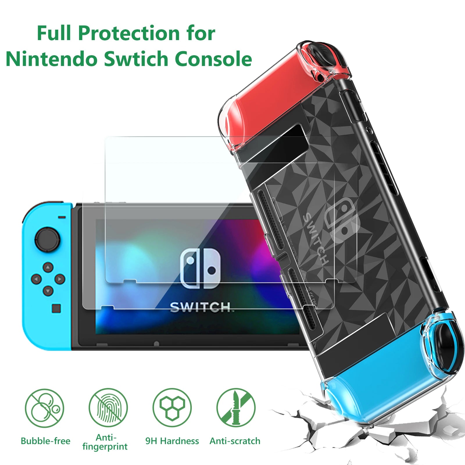 Switch Accessories Bundle 27 in 1 Accessories Kit with Carrying Case Screen Protector Charging Dock Men Women Christmas Gifts