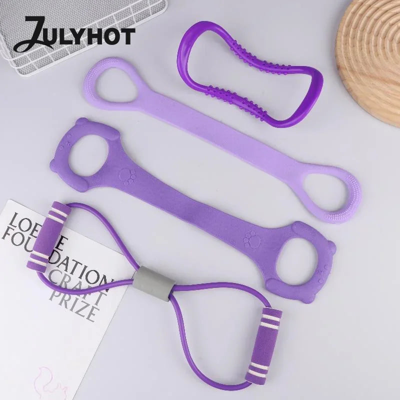 Sports Fitness Equipment Women Neck Exercise, Stretching Resistance Band Yoga Pilates Circle Yoga And Fitness Accessories