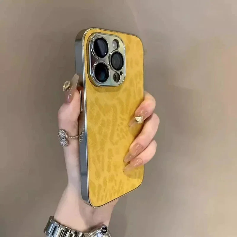 Luxury Leopard Print Phone Case For iPhone 11 12 13 14 15 16 17 Pro Max Plus Air Shockproof Bumber Cases Cover