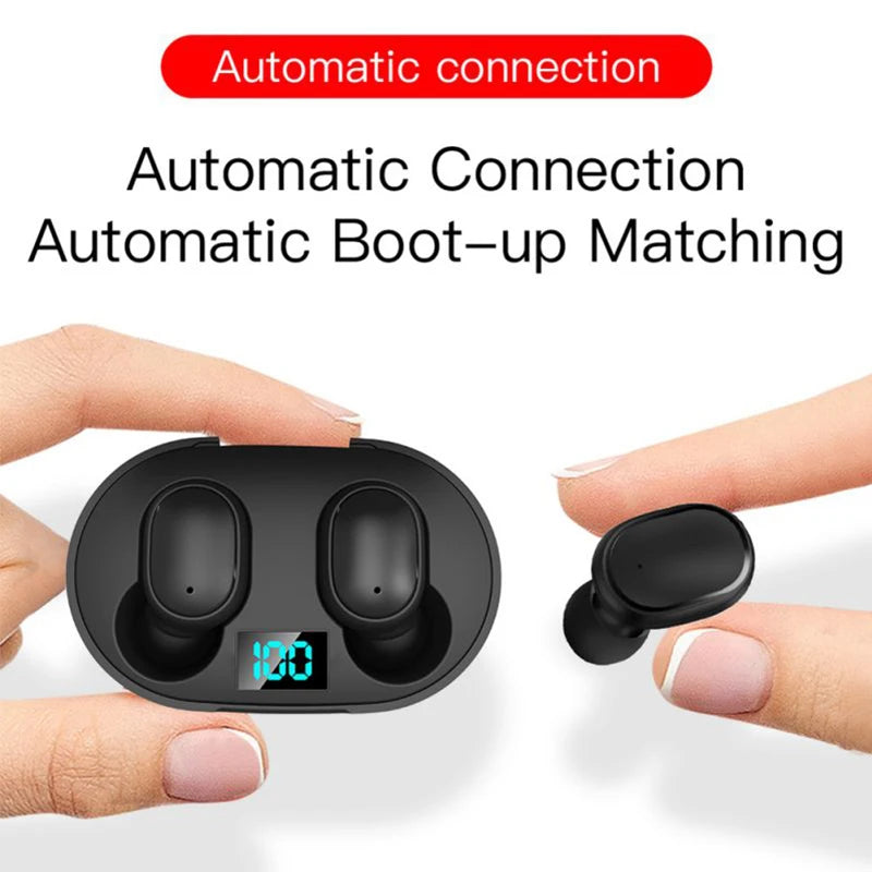 TWS E6S Wireless Earphones Bluetooth 5.0 Headphones Waterproof Earbuds LED Display HD Stereo Bass Mic For Xiaomi iPhone Huawei