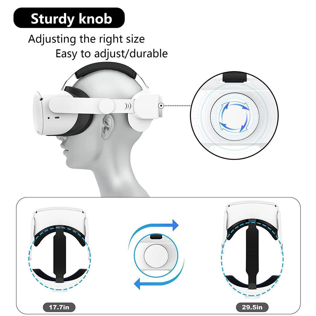 Design Head Strap Accessories Compatible With Quest 2, Elite Strap For Enhanced Support And Comfort,VR With Adjustable Headbands