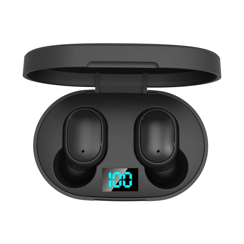 E6S Mini Wireless Earbuds With LED Digital Display, Bluetooth 5.1, Portable Charging Case, Noise Reduction, In-Ear Design 150mAh
