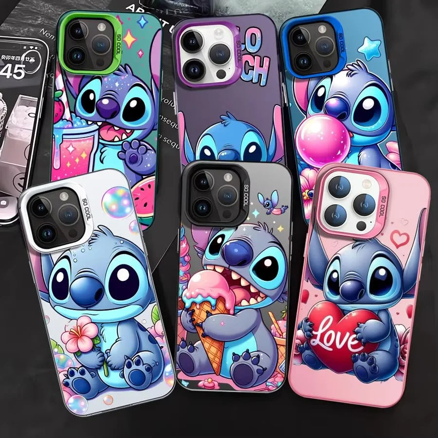 Stitch Naughty Lovely Phone Case For iPhone 16 15 14 13 12 11 Pro Max 7 8 Plus XR XS Max Mini Y2K Anti Fall Kawaii Cover Cartoon